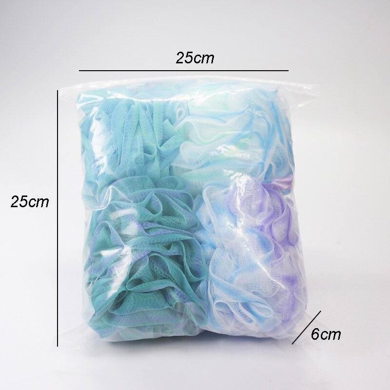 Bath Sponge Set Manufacturer - 4 Packs 60g Eco-friendly Mesh 4 Colors