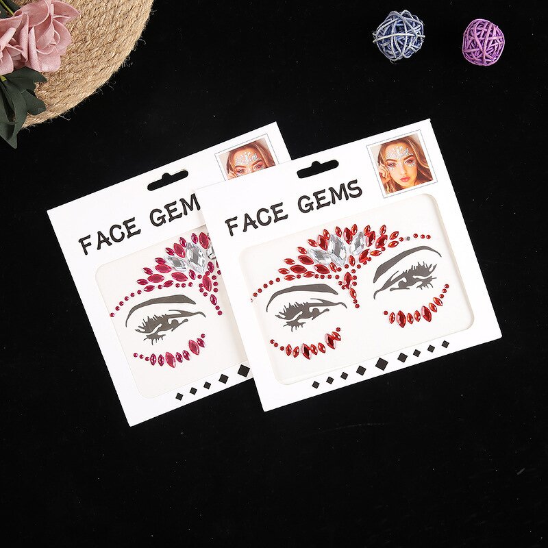 Face Tattoo Stickers Manufacturer - 3D Rhinestone Crystal Gemstone for Party