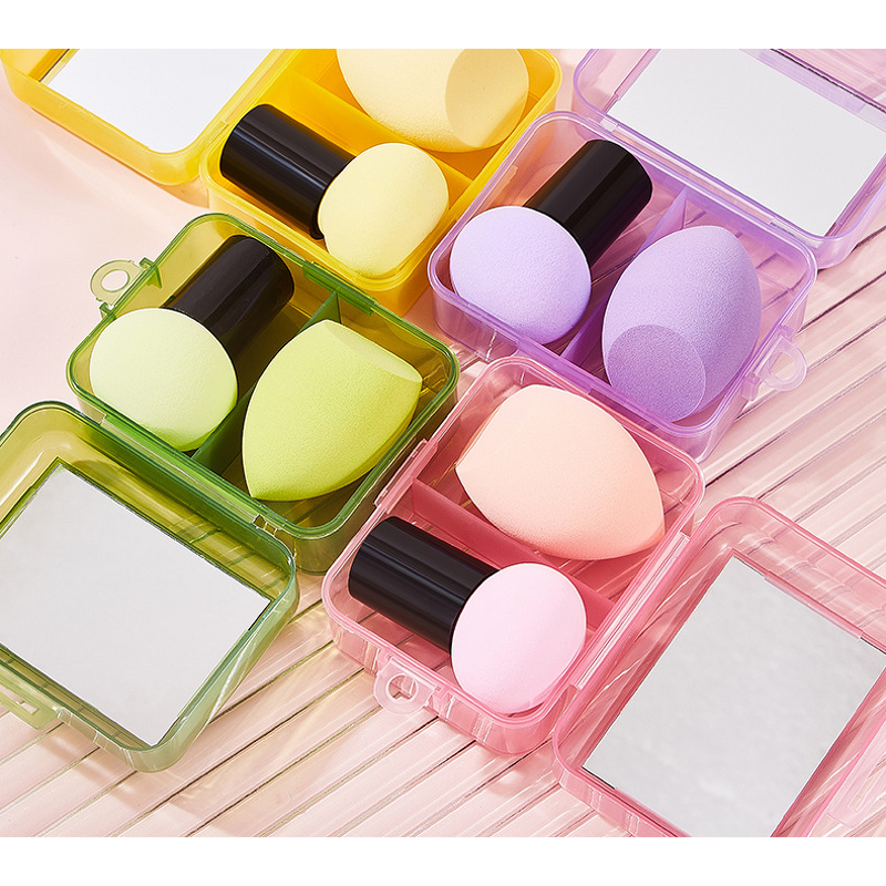 Beauty Sponge Set Manufacturer - Wet & Dry Waterdrop Shape with Storage