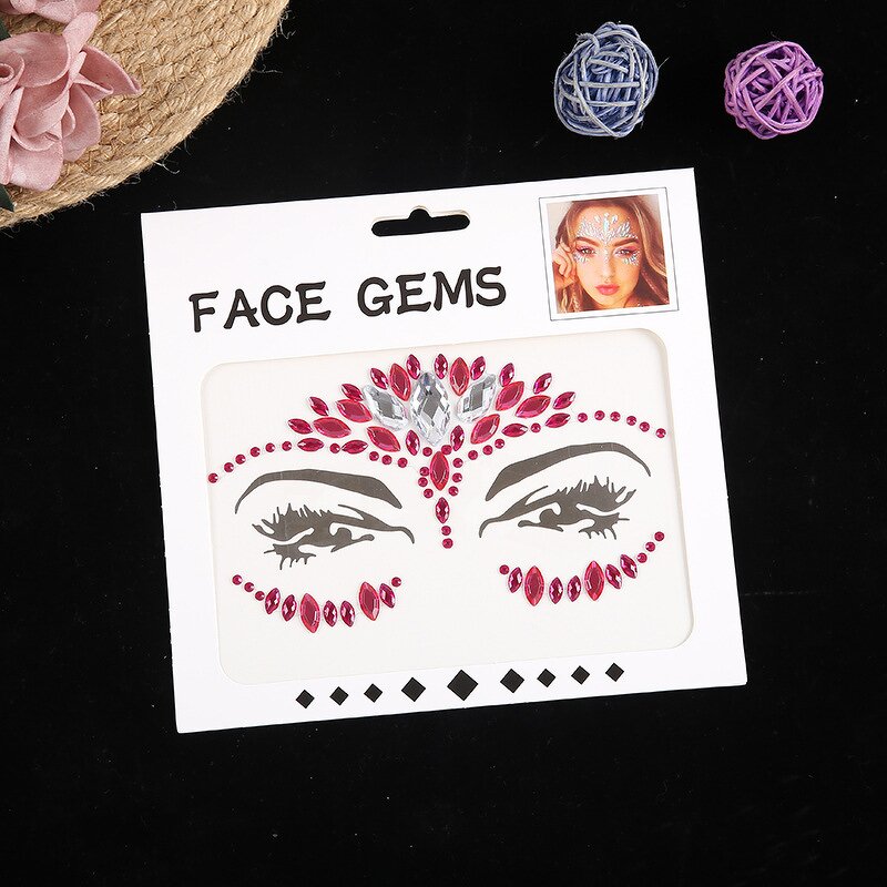 Face Tattoo Stickers Manufacturer - 3D Sexy Glitter Rhinestones for Party