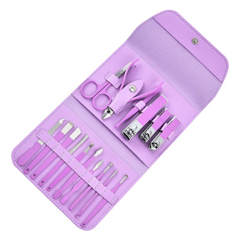 Nail Clippers Kit Manufacturer - Stainless Steel Full Function with Leather