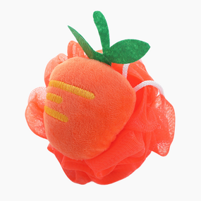 Shower Sponge Manufacturer - Flower Shape Fruit Designs Mesh Pouf