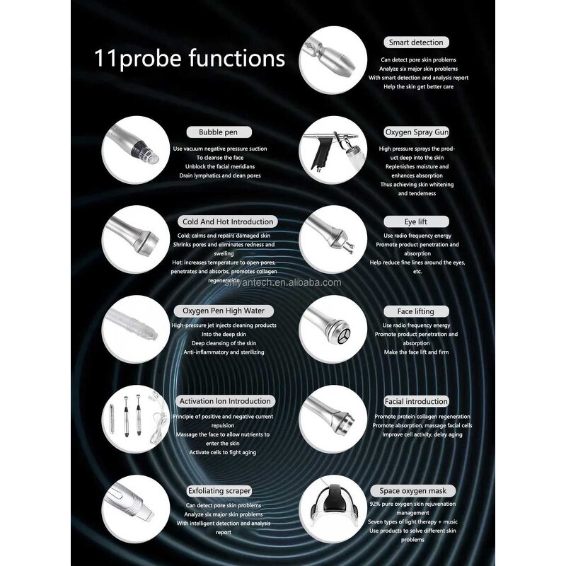 Hydra Aqua Peel Jet Machine - Korea O2TO DERM Led Oxygen 11 in 1 Spa with Analyzer