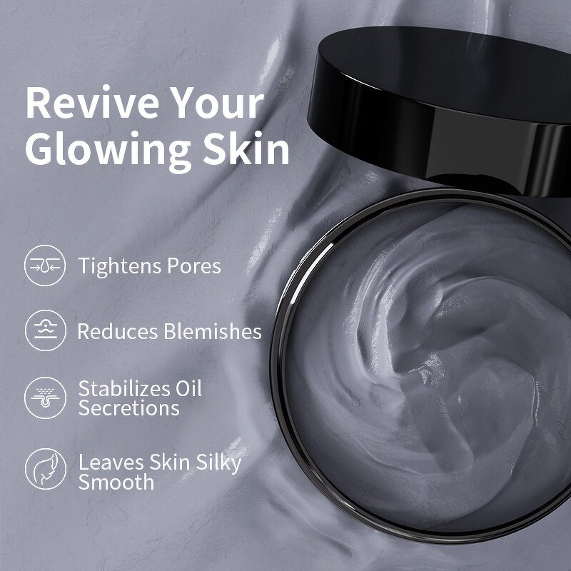 Dead Sea Mud Mask Gel - Exfoliating Rice Ampoule Detoxifying Pore Minimizing