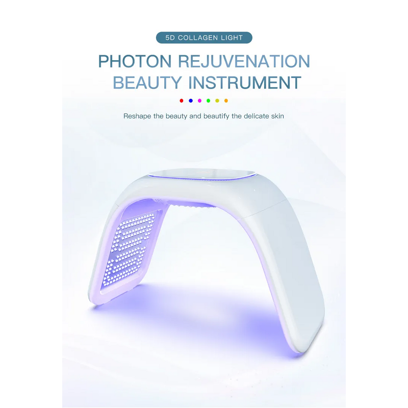 LED Facial EMS Steamer - 2024 Sauna Tri-folding PDT Light Therapy Cold Heat Spray