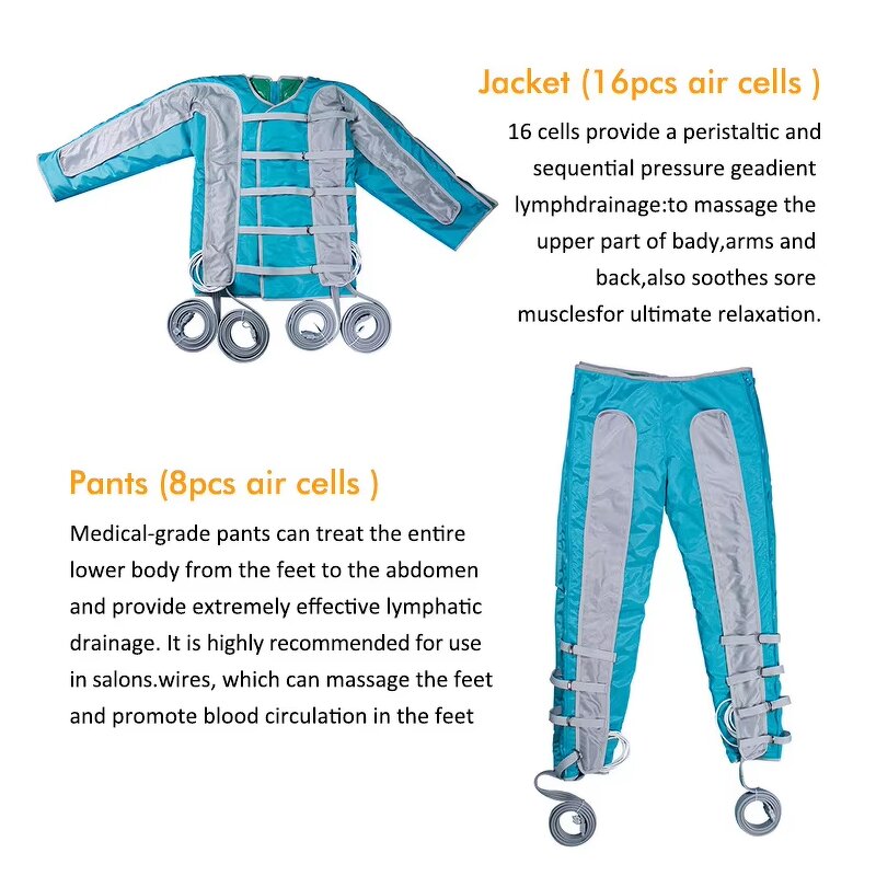 24 Airbags Pressotherapy Suit - Pressure Body Detoxification Eye Massage Infrared