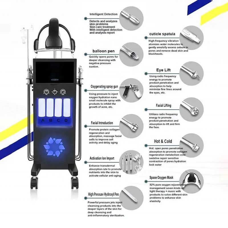 11 in 1 Hydro Oxygen Machine - Professional Facial Cleansing Blackhead Removal