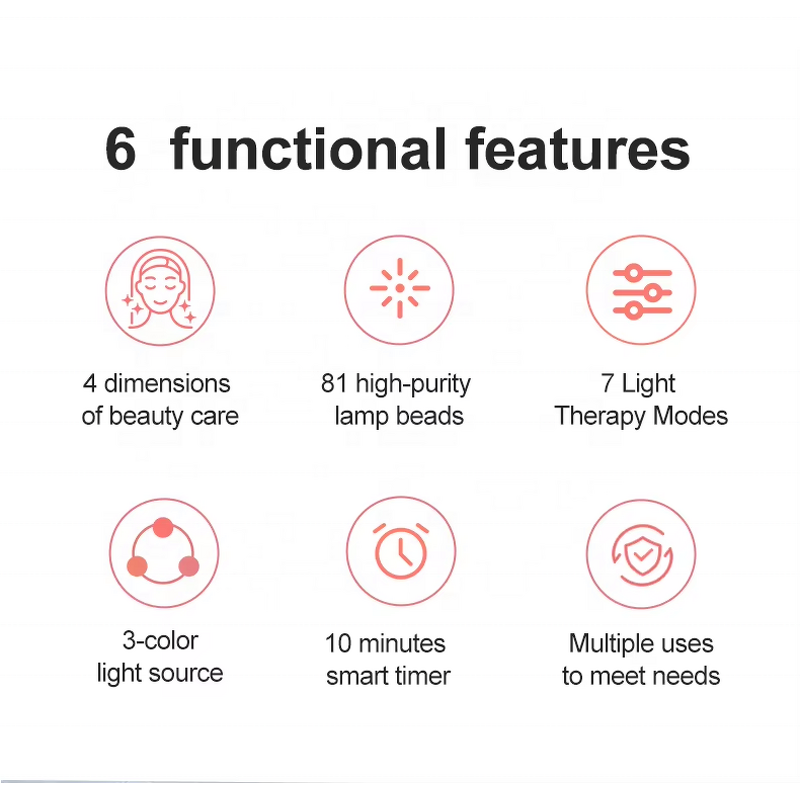 Head Moun LED Therapy Machine - 7 Color Redlight Therapy for Home Use
