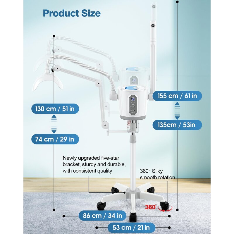 3 in 1 Ozone Facial Steamer - Professional Hot and Cold with PDT Function