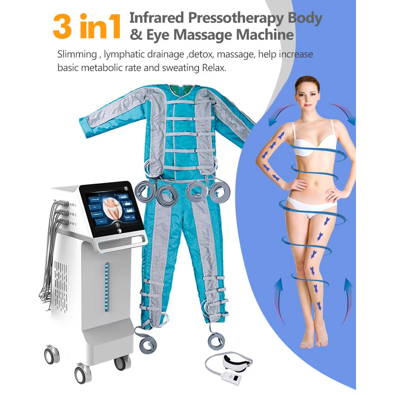 Lymphatic Drainage Machine - Air Pressure Full Body Compression Therapy Device