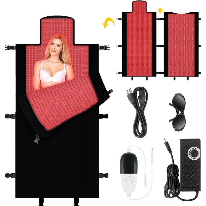 LED Sleeping Bag Therapy Pad - 660nm 850nm Infrared Red Light Pain Relief