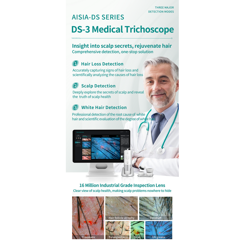 HD Digital Skin Analyzer - Professional Hair Scalp Camera Detection Follicle Test