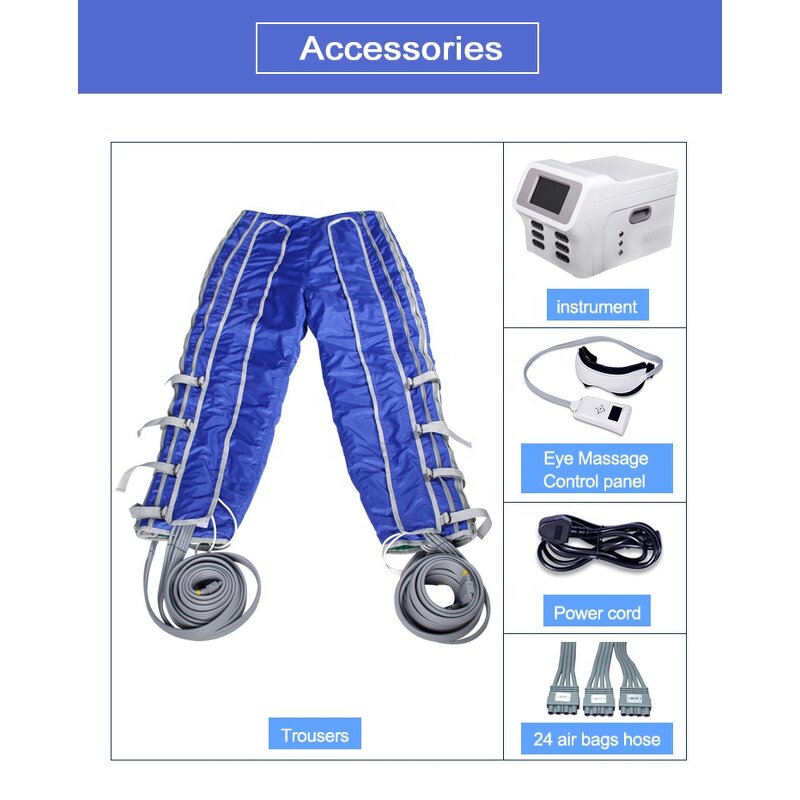 24 Air Bag Presoterapia Machine - Full Body Relaxation Eye Massage Device