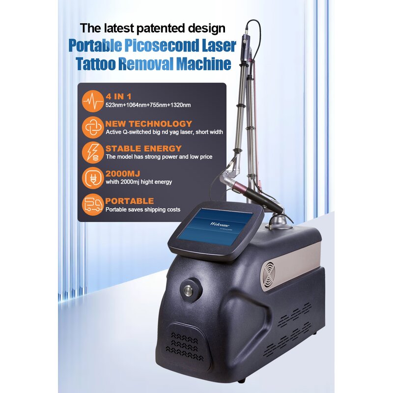 SY-PI03 Picosecond Laser - Portable Purple Ultra Picolris Tattoo Removal Machine
