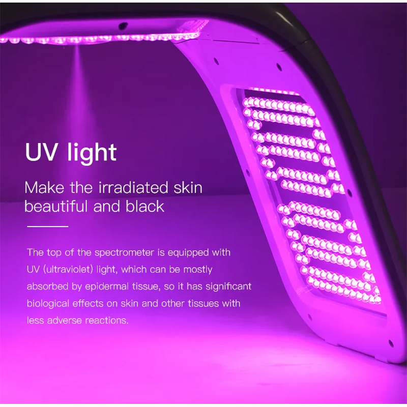 LED Facial EMS Steamer - 2024 Sauna Tri-folding PDT Light Therapy Cold Heat Spray