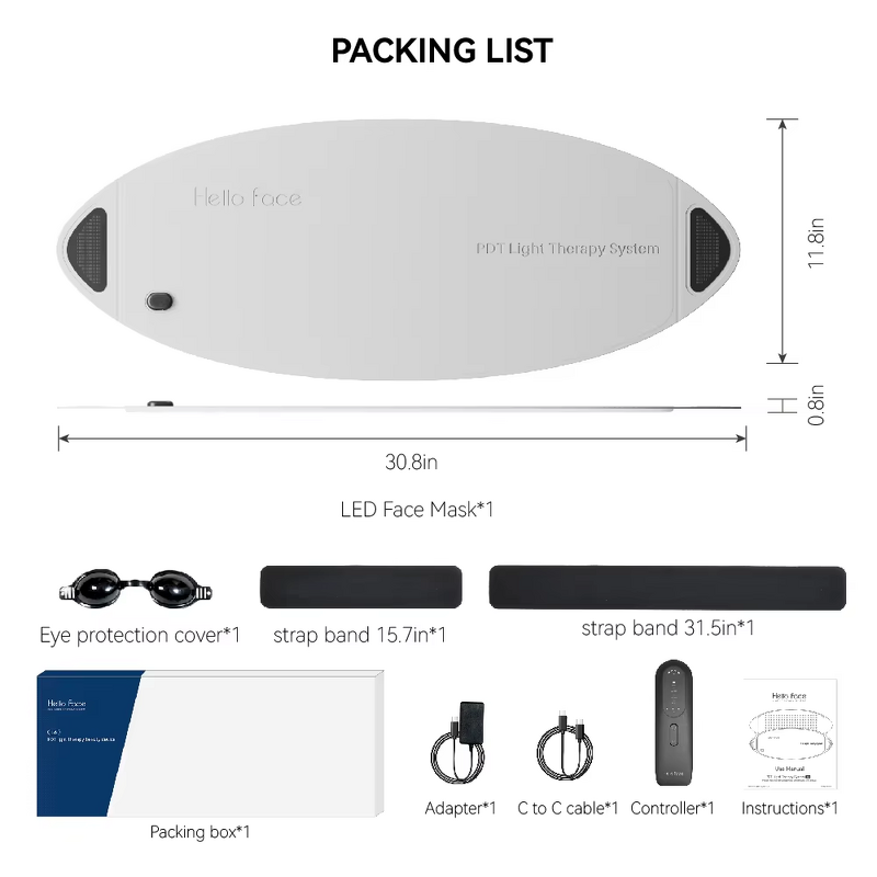 LED Red Light PDT Machine - 4 Colors Photon Facial Mask Therapy for Face Body