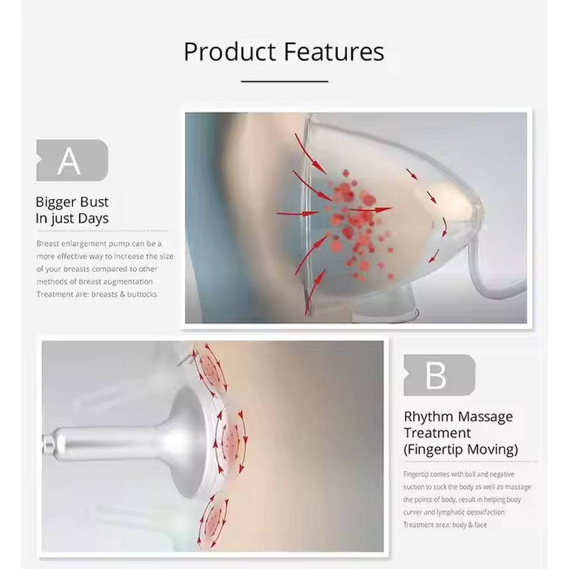 Vacuum Therapy Machine - Professional Breast Massage Butt Lift Enlargement