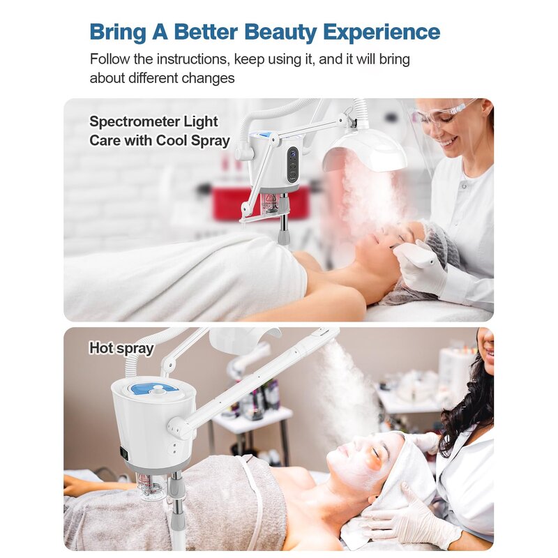 3 in 1 Ozone Facial Steamer - Professional Hot and Cold with PDT Function
