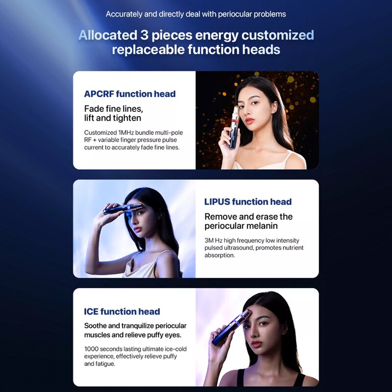 Eye Massage Instrument Manufacturer - 3in1 Galvanic Anti-aging Wrinkle Removal