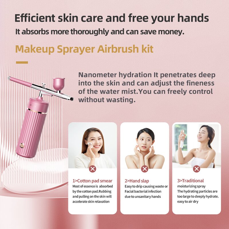 Airbrush Makeup Kit Manufacturer - Portable USB Rechargeable with 2 Cups