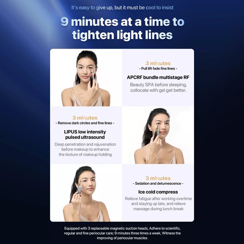 Eye Massage Instrument Manufacturer - 3in1 Galvanic Anti-aging Wrinkle Removal