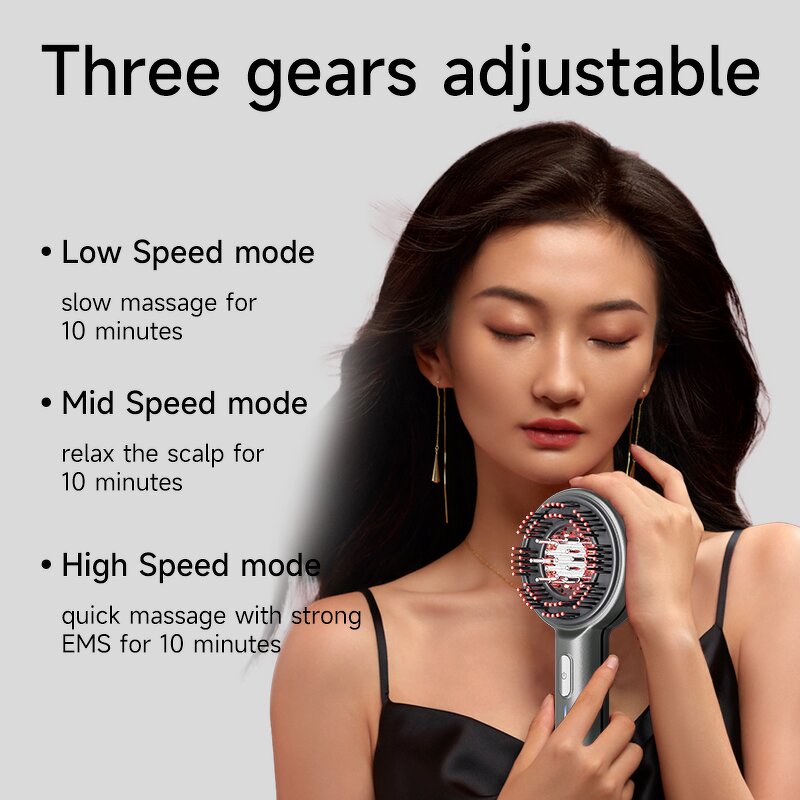 Scalp Massage Brush Manufacturer - OEM EMS Red Light Stimulated Multi-func