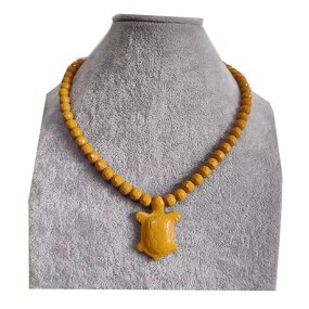 Orgone Pendant Necklace - Black Tourmaline Amethyst 3mm Layered Beaded