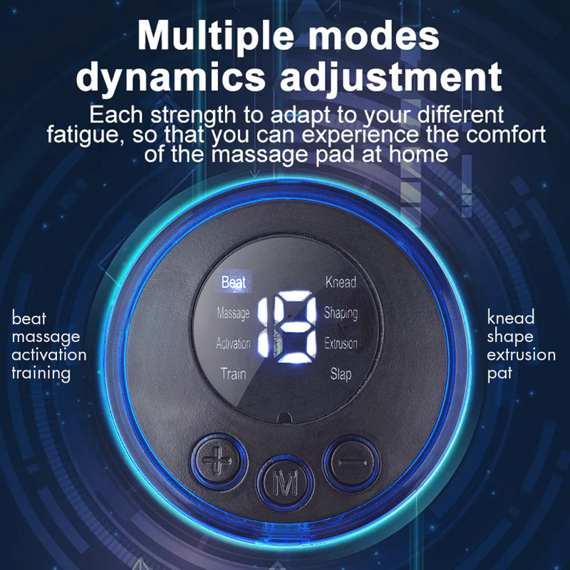 EMS Foot Massager - Black Electric Vibration TENS Pad Weight Loss Roller