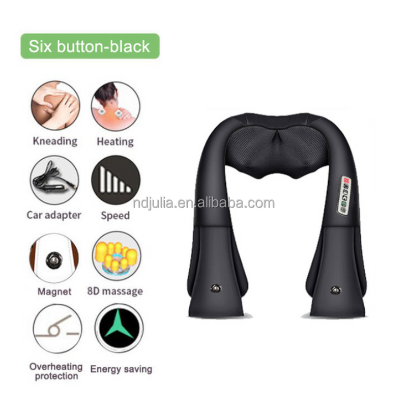 Heated Neck Massager - Luxury Smart Electric Infrared Wireless Car Home