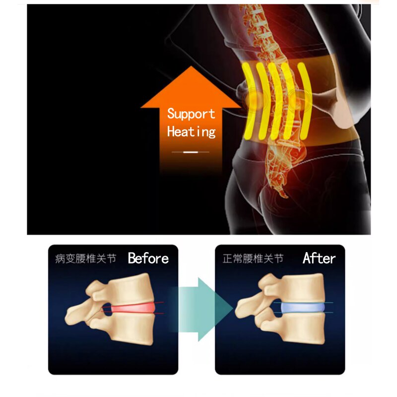 Tourmaline Waist Belt - Nugar Magnetic Therapy Thermal Heating PVC Massage