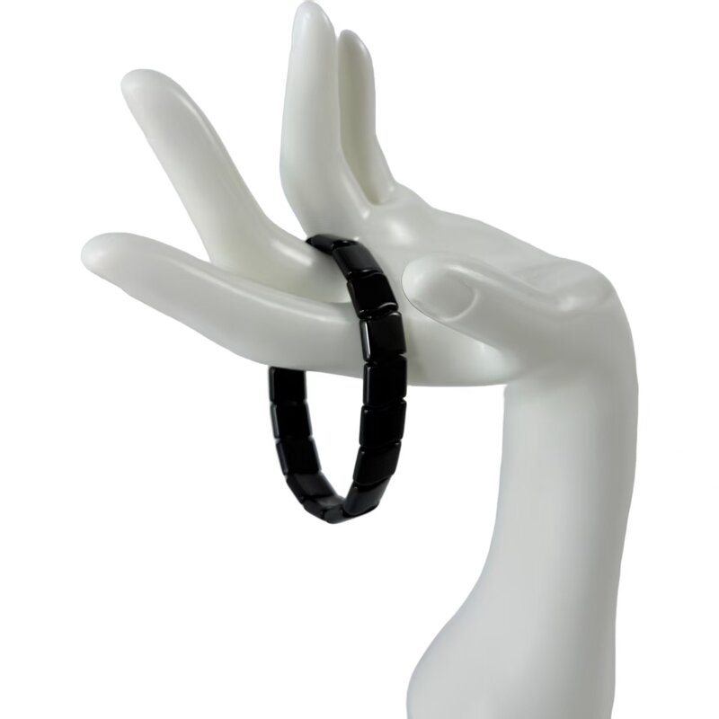 Tourmaline Stone Bracelet - Handmade Black Crystal Healing Chakra Massage