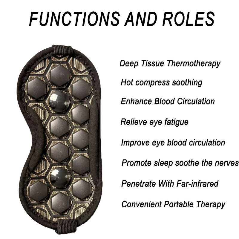 Tourmaline Heated Eye Mask - Far Infrared Therapy Eye Fatigue Relief
