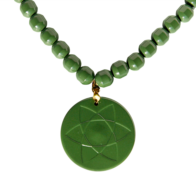 Orgone Pendant Necklace - Black Tourmaline Amethyst 3mm Layered Beaded