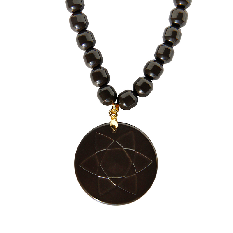 Tourmaline Jewelry Set - Indonesia Magnetic Pendant Bracelet Infrared Therapy