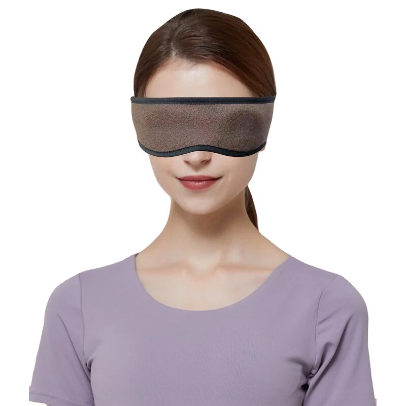 Tourmaline Jade Eye Mask - Hydrating Self Heating Infrared Silk Sleep Gel Mask