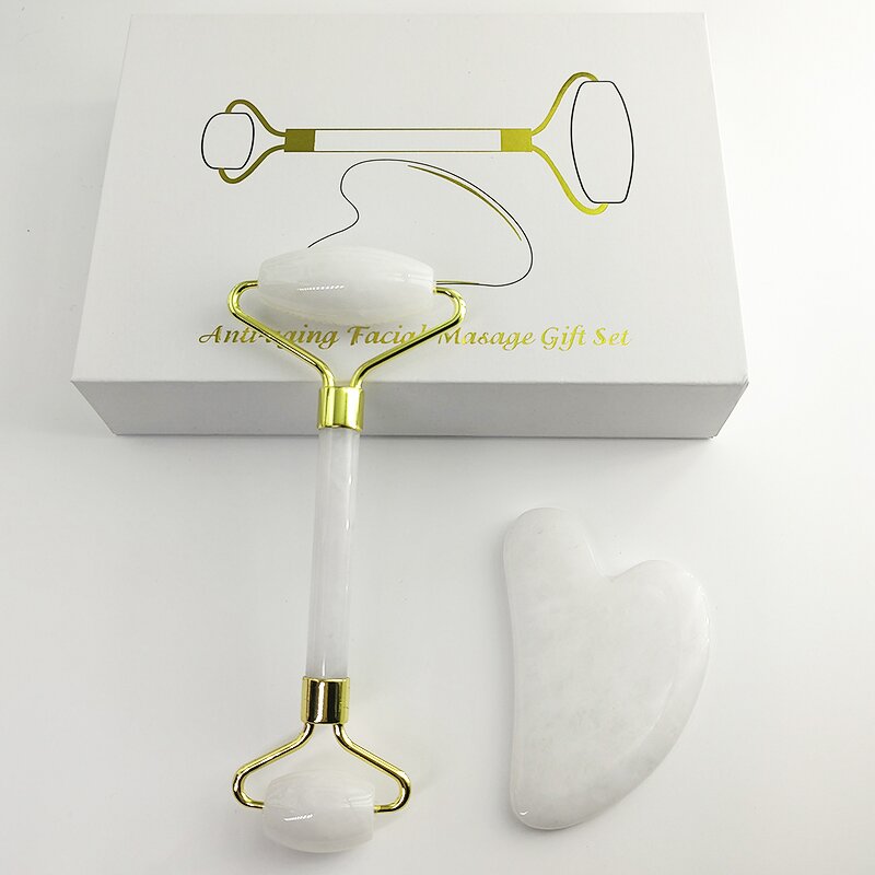 Jade Roller Gua Sha Set - Hot Sales ZL 100% Natural Facial Skin Care Tools