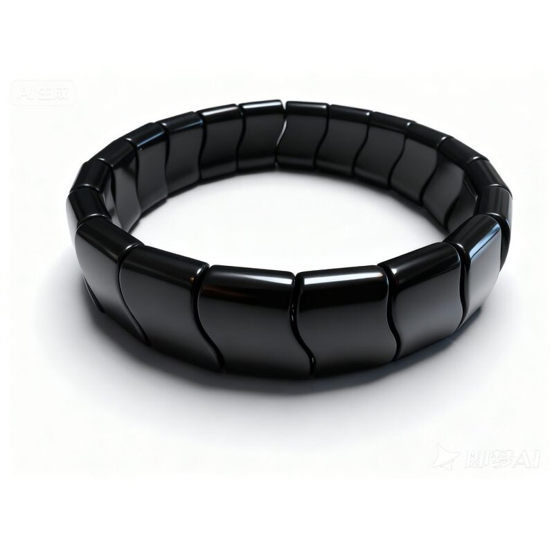 Tourmaline Stone Bracelet - Handmade Black Crystal Healing Chakra Massage