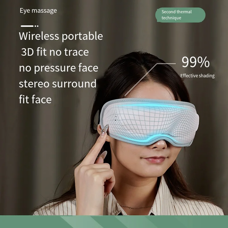 Smart Eye Massager - Cordless Hot Cold Compress Electric Vibration Heat Mask