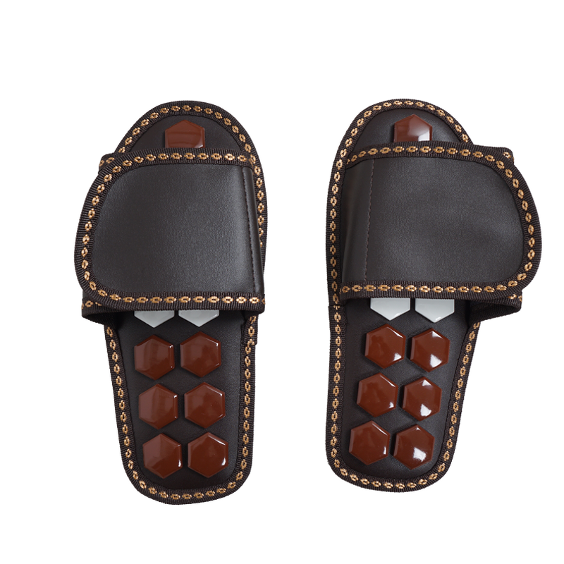 Tourmaline Foot Slippers - Deep Tissue Acupressure Reflexology Plantar Relief