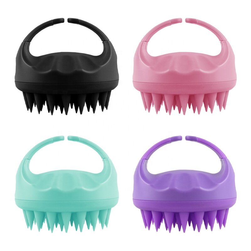 Scalp Massager Shampoo Brush Manufacturer - Customizable Ionic Silicone for Wet Dry