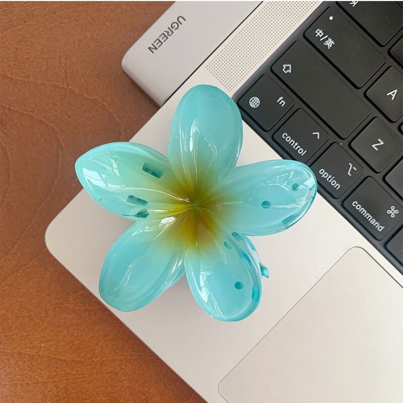 Hair Claw Clip Manufacturer - Nonslip Flower Hawaiian Plumeria for Thick Hair