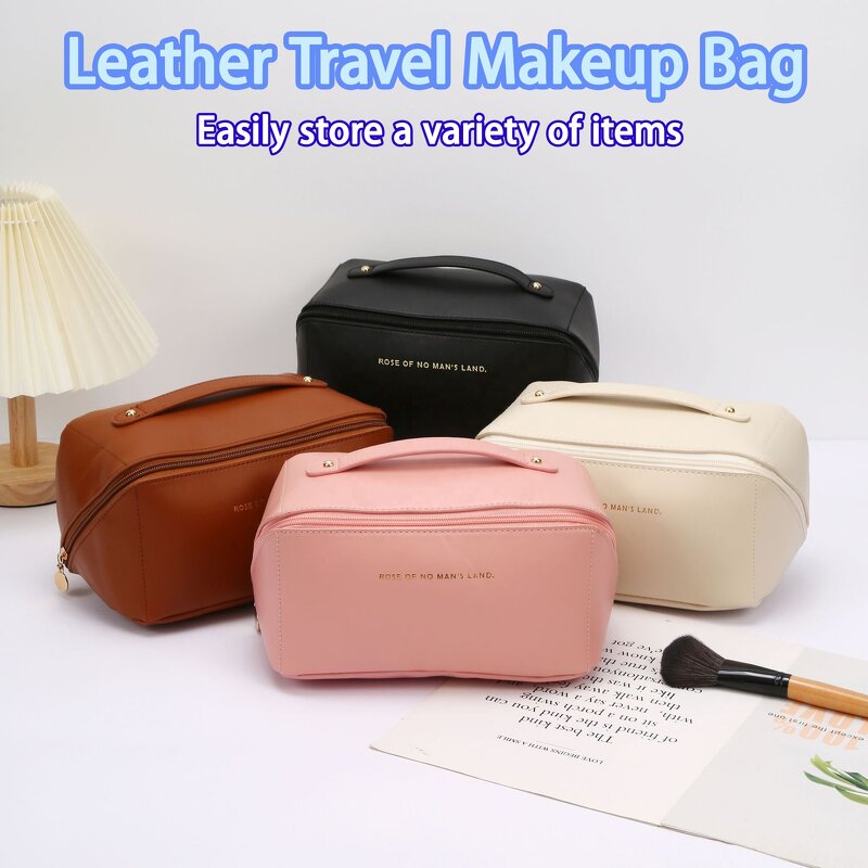 Cosmetic Bag Manufacturer - Large Capacity Waterproof Portable Flat Open PU