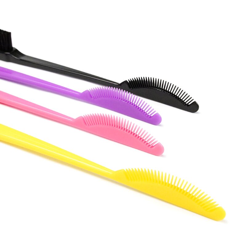 Eyebrow Brush Manufacturer - Fan Shaped Double Head Steel Needle Edge