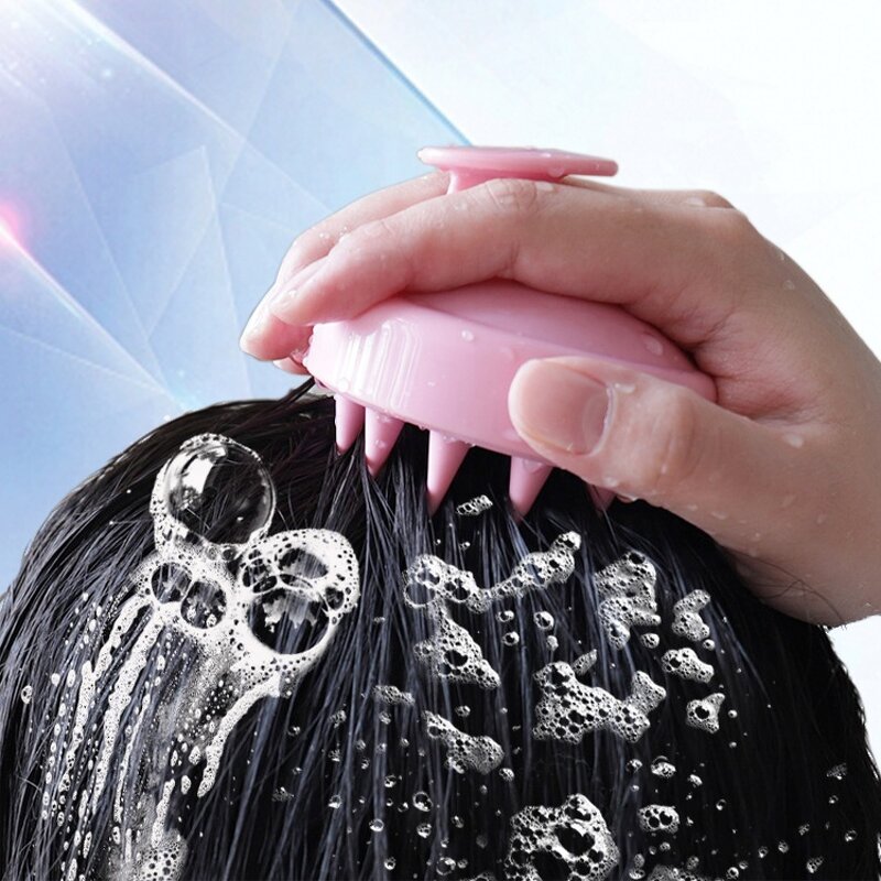 Shampoo Massage Brush Manufacturer - Silicone Detangling Round Portable