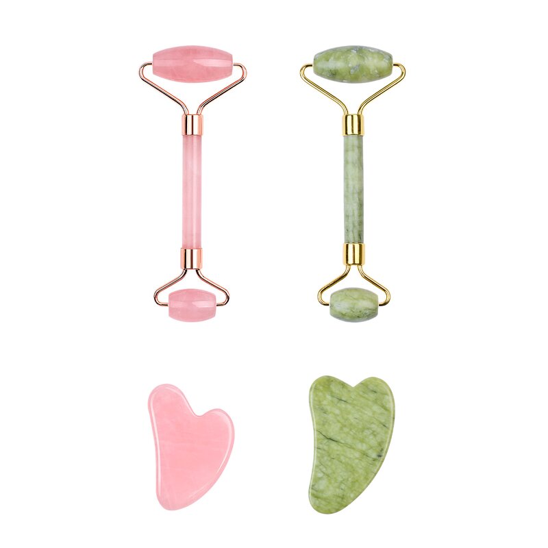 Face Massage Set Manufacturer - Factory Wholesale Natural Quartz Jade & Gua Sha