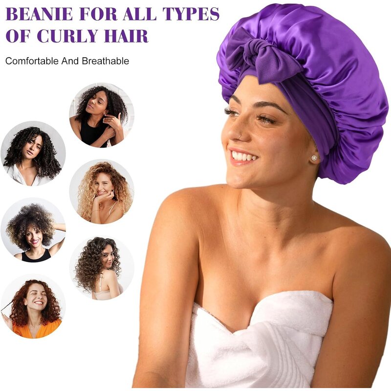 Silk Bonnet Manufacturer - Double Layer Satin Reversible for Curly Hair Sleep