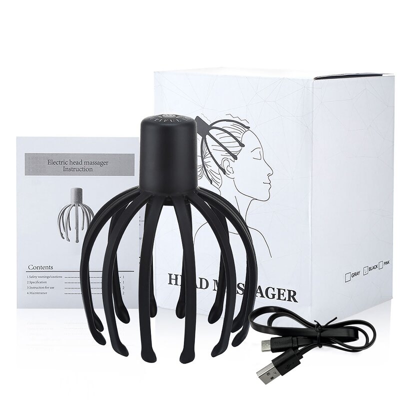 Electric Head Massager Manufacturer - Wireless Hands-Free Octopus Claw for Adults