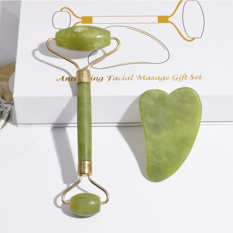 Face Massage Set Manufacturer - Factory Wholesale Natural Quartz Jade & Gua Sha