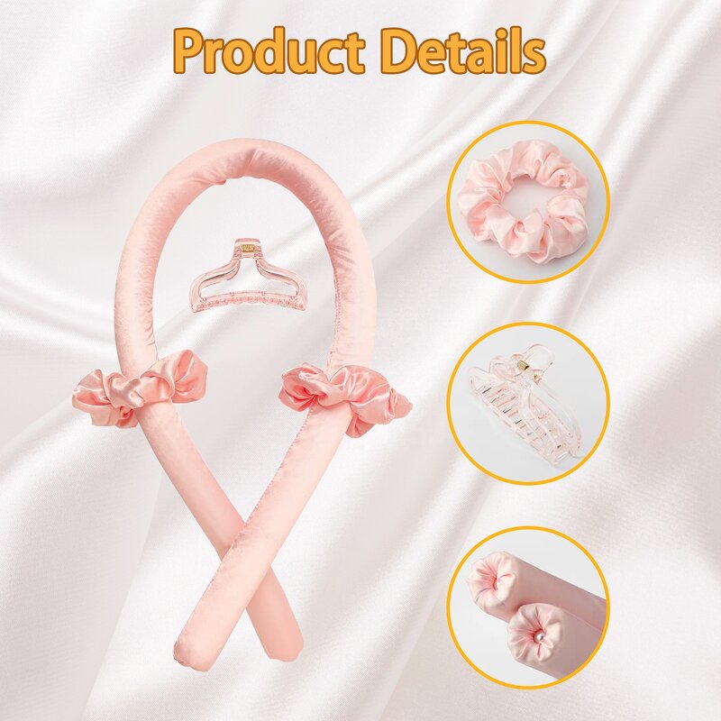 Heatless Hair Curler Set Manufacturer - LCD Display with Soft Silk Ribbon