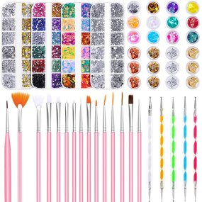 Jewelry Craft Kit Manufacturer - DIY Fine Glitter Nail Art with Brush